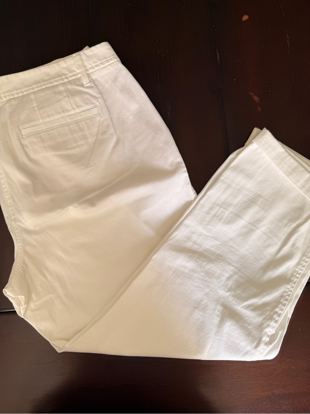 Talbots White Cropped Ankle Pants